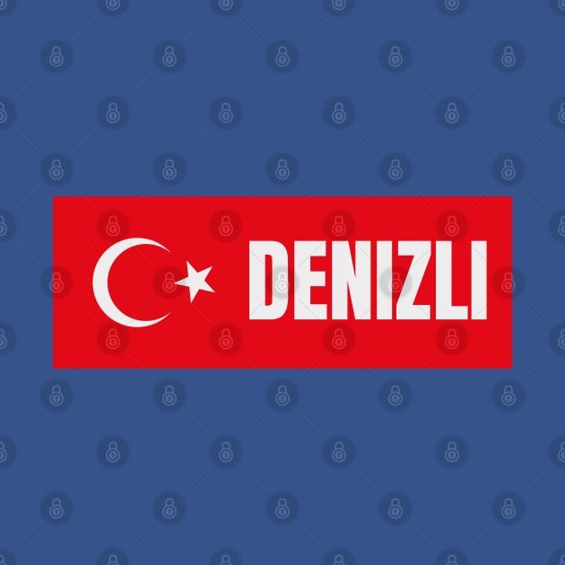 Denizli City in Turkish Flag by aybe7elf