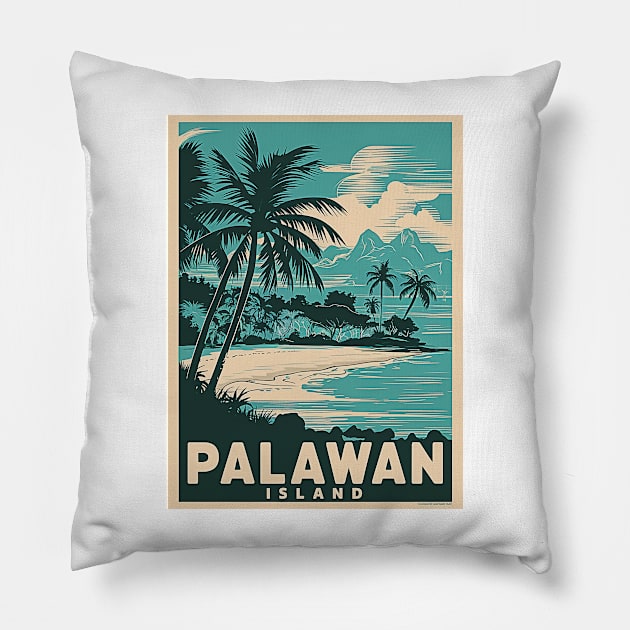 Palawan Island Philippines Pillow by likbatonboot