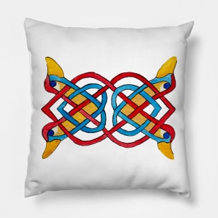 Duck Celtic Tracery V2 Pillow