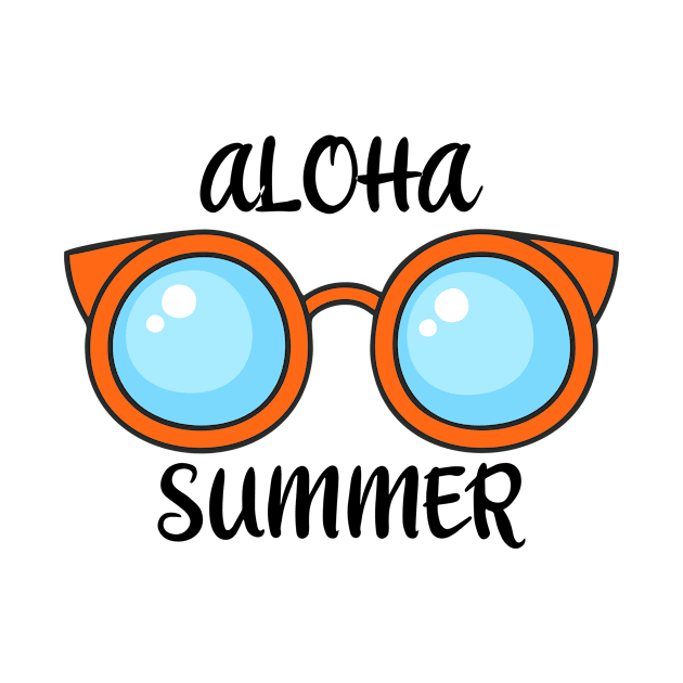 Aloha summer hello summer by Typography Dose