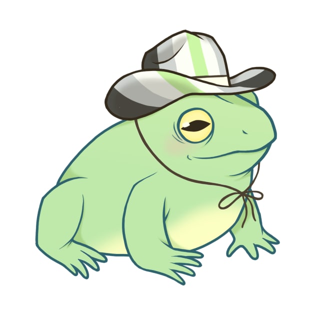 Agender Pride Cowboy Frog by saltuurn