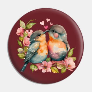 Sweet couple love birds Pin