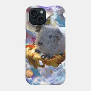 Rainbow Guinea Pig On Pizza In Space Phone Case