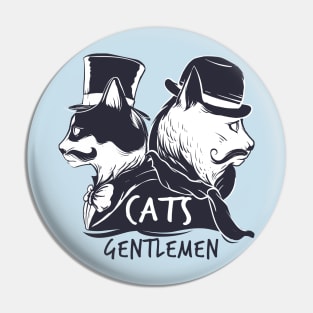 Gentleman duo cats Pin