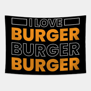 I love burger typography Tapestry