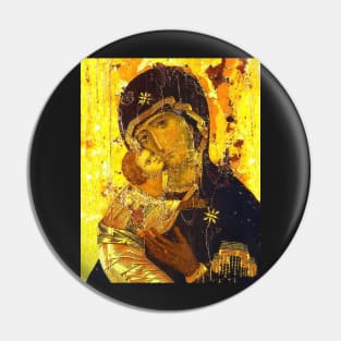 Our Lady Virgin Mary icon 3 Vladimir Pin