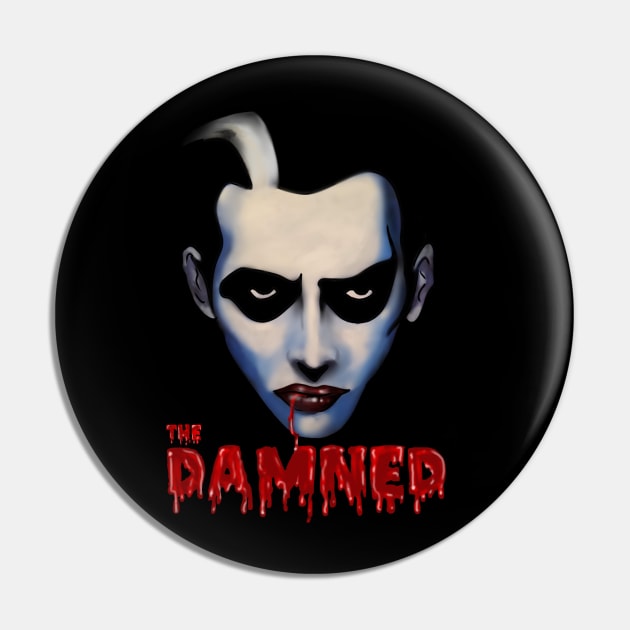 Dave Vanian The Damned Pin by Scott Poling Art