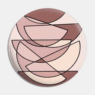 Abstract Geometric Earthy Neutral tones shapes Pin