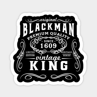 Black Man King vintage whiskey print Magnet