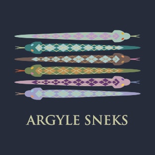 Argyle Sneks (Snakes) Scottish Diamond Pattern Artsy Animal Pet T-Shirt