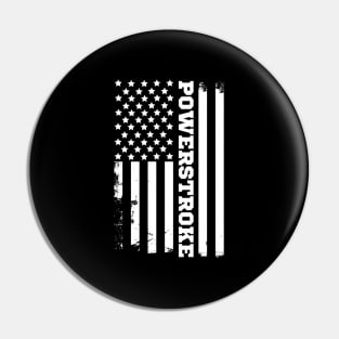 Power Stroke American Flag Pin