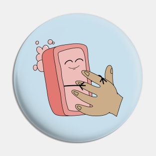 Soap Hugs Hand Pin