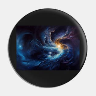 Enigmatic Spiral Galaxy painting Pin