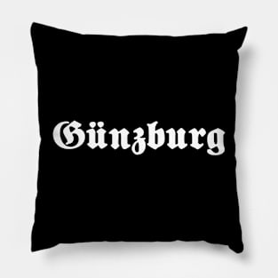 Günzburg written with gothic font Pillow