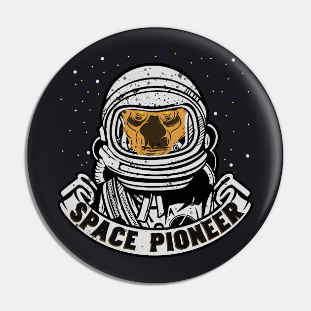 Monkey Astronaut Pin by Foxxy Merch