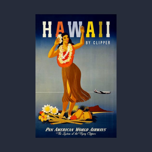 Vintage Travel Poster - Hawaii Hula by Starbase79