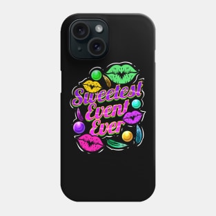 Logo Sweetest Event Ever, Kiss Mouth, Beads For Mardi Gras Phone Case