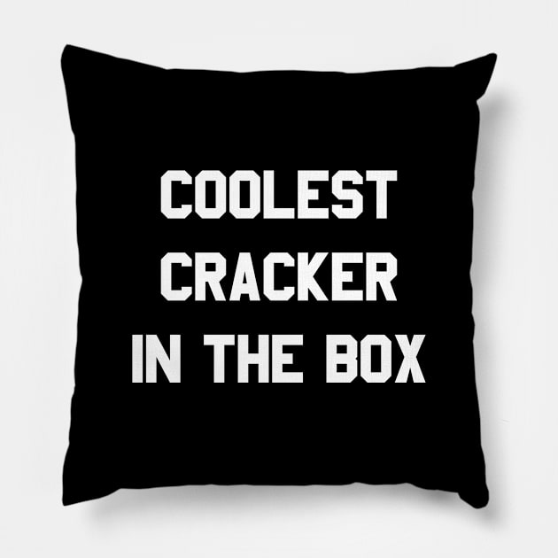 Coolest Cracker In The Box Pillow by Flippin' Sweet Gear