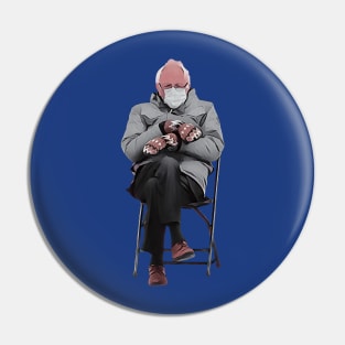 Bernie Mittens Meme Pin