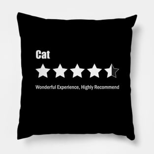 Cat Review Five Stars Pillow