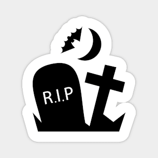 Halloween Scary R I P Evil bat Pumpkin Funny Pumpkin Head spooky Sticker Magnet