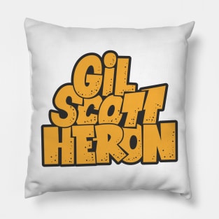 Gil Scott-Heron - Soul and Jazz Legend - Poet and Spoken Word Artist Pillow