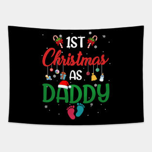 1st Christmas as Daddy Matching Family Tapestry