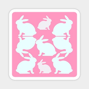 Pink Bunny Rabbit Confetti Magnet