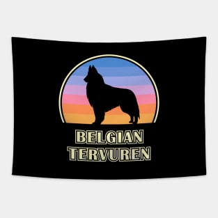 Belgian Tervuren Vintage Sunset Dog Tapestry