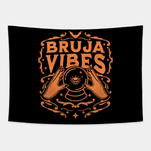 Bruja Vibes Mexican Witch Halloween Witchy Retro Vintage Tapestry