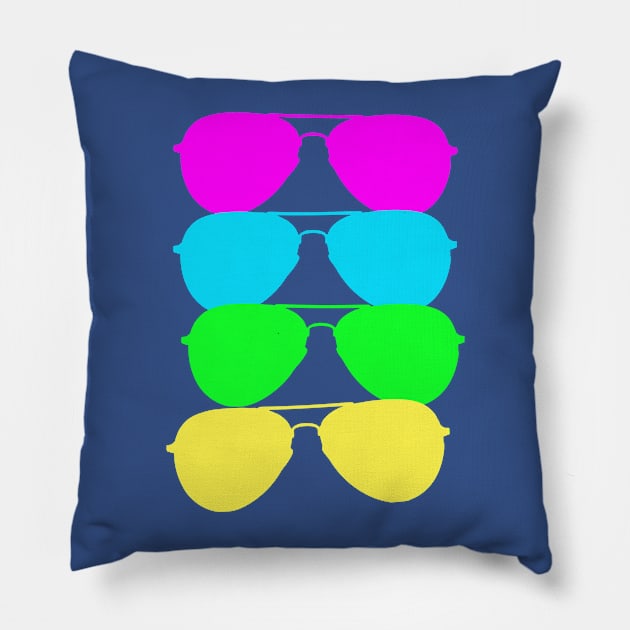 Sun glasses pop art Pillow by Nerd_art