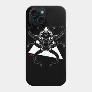 Mysteries Of The Deep - Geometric - Symmetrical - White Octopus Phone Case