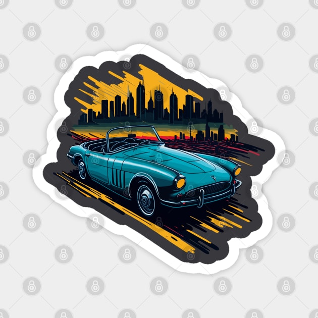 Triumph Spitfire Vintage Car Art Magnet by Cruise Dresses