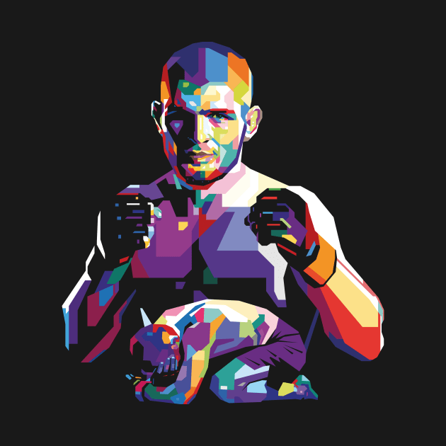 Khabib in pop art style by difrats