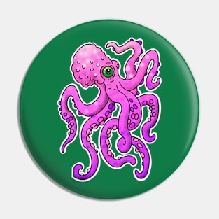 Cute pink octopus design Pin