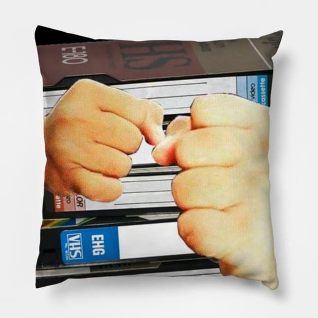 Action Film Face-Off Logo Pillow by Longbox Crusade Network