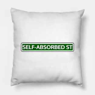 Self-absorbed St Street Sign Pillow