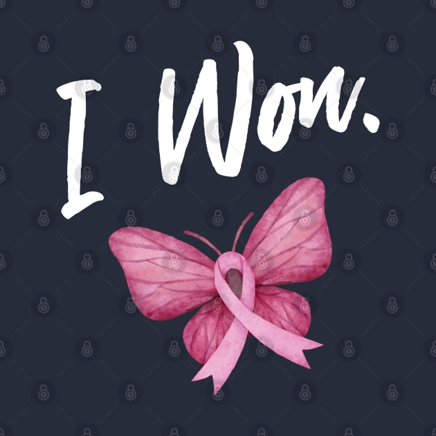 Breast Cancer Awareness Month - I Won Butterfly Ribbon by missalona