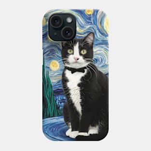 Tuxedo Cat Starry Phone Case