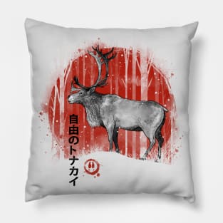 Reindeer in Freedom Pillow