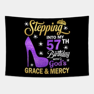 Stepping Into My 57th Birthday With God's Grace & Mercy Bday Tapestry