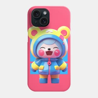 AKBLM - RED CHEEKS KUMA LOVES RED LOLLIPOPS 🍭 | KAWAII CHIBI 3D MASCOT Phone Case