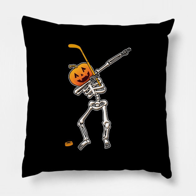 Halloween Dabbing Skeleton Hockey Pillow by Marks Kayla