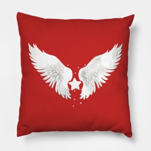 White Angel Wings Pillow