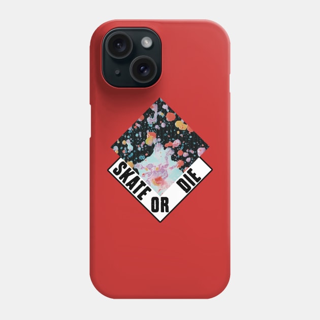 Skate or die skater skating shredding logo Phone Case by Captain-Jackson