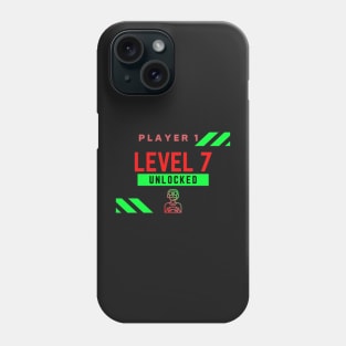 Level 7 unlocked 7th Birthday Gamer Phone Case