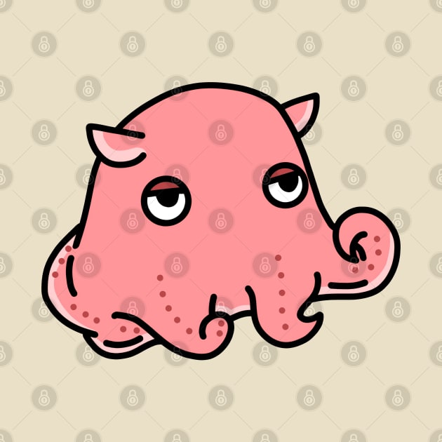 cute flapjack octopus cartoon drawing design by winatanaura