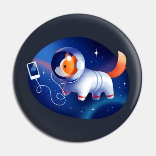 Dog in the space Pin