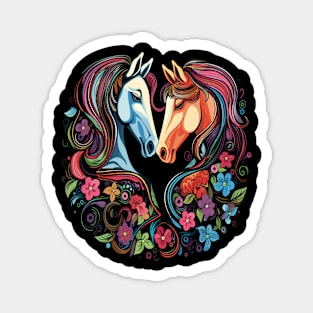 Horse Couple Valentine Magnet