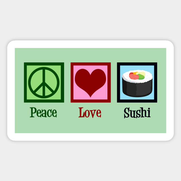 I Love Sushi Gifts For Sushi Lovers Sticker